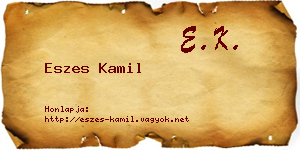 Eszes Kamil névjegykártya